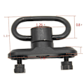 Miniatyrbillede 2 af 2: 1 stk/sæt MLOK Standard QD Sling Svingadapter Skinnemontering Værktøjssæt