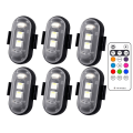 Miniatyrbild 1 av 10: Färgade LED-strobbeljus Flygplansljus 6 st 6 st 6 st 6Pcs