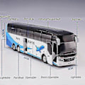 Miniatyrbillede 2 af 5: 1/50 Setra Luksus Coach Bus Legetøjsbil Die-Cast Miniature Model Træk Tilbage Lyd & Lys Uddannelsesmæssig Samling Gave Til Drenge Børn Double-decker Bus2