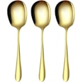 Miniatyrbillede 1 af 5: 3 stk. store serveringsskeer i rustfrit stål, store, til servering af køkkenmad, restaurant, banket (guld-11)