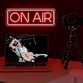 Miniatyrbild 2 av 5: On Air Skylt - Live On Air Neon Skylt För Twitch, Tiktok, Youtube Streamers/gamers - Live Streaming/inspelnings Ljusskylt – Röda Coola Led Skyltar För S
