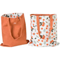 Miniatyrbillede 1 af 5: Dobbeltsidet bomuldslærred Tote Bag Tote Bag Shopping Bag Bomulds skuldertaske Reversible Canvas Messenger Bag til kvinder børn