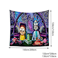 Miniatyrbillede 5 af 5: Rick And Morty Tema Gobelin Soveværelse Vægophæng Gobeliner Dekoration B 150*200CM