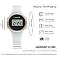 Miniatyrbillede 5 af 5: Synoke Dameur Digital Dameur Klok 50m Vandafvisende Stopur Sport Lysende Multifunktionel Led Elektronisk Armbåndsur Dame Silicone Black watch