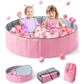 Miniatyrbillede 1 af 5: Børne Ocean Bolde Oppustelig Foldbar Pool Spædbarn Legetøjs Hus Indendørs Legetøj Foldbar Pool Børnetelt, 50% Tilbud PinkBlue Pool 80*80*26cm