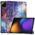 Miniatyrbillede 1 af 3: Til Xiaomi Pad 7 Pro/Pad 7 Etui Mønsterprint Læder Stand Tablet Cover - Galaxy Multicolor Galaxy