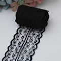 Miniatyrbillede 3 af 5: 10m Blondebåndsrulle 4,5 cm Bred Ikke-Elastisk Farverig Blonde DIY Broderidekoration til Syning Dark Red