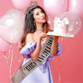 Miniatyrbilde 4 av 5: Krystall Rhinestone Krone Hårpynt Tiara Multicolor