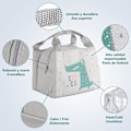 Miniatyrbilde 2 av 5: Tegneserie Lunsjpose Isolerte Gjenbrukbar Piknik Tote Bag Matpose Ispose for Barn Gutter Jenter Menn Kvinner green