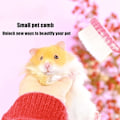Pikkukuva 3 / 5: 2 hamsteriharjaa ja kampaa, sopii marsuille, fretseille, rotille, chinchilloille, kanille - vaaleanpunainen