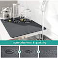Miniatyrbilde 2 av 5: Avrenningsmatte, Superabsorberende Kjøkkenvask Avrenningsmatte, Hurtig Tørkende Oppvaskstativmatte, Antislipp Avrenningsmatte For Kjøkkenbenk Stray 40*60cm
