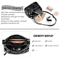 Miniatyrbillede 3 af 6: Dames Multi Pocket Casual Crossbody Taske Punge og Skuldertasker Messenger Taske til Daglig Vandtæt (Medium)