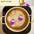 Miniatyrbilde 5 av 5: Egg Timer for Koking Egg - Myk, Hardkokt, Fargeendring, Sikker (Lilla - 3 Pakker)