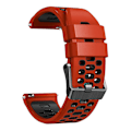 Pikkukuva 2 / 5: Suunto 7 / 9 / 9 Baro -kelloille kaksivärinen silikoniranneke 24 mm, monireikäinen muotoilu, pikalukitus Red Black