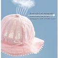 Miniatyrbild 2 av 5: Bob solhatt baby fiskehatt med bred brätte solhatt flickor justerbar bomullshatt UV-skydd sommarhatt för barn