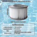 Miniatyrbillede 2 af 2: Pakke med 8 udskiftningsfilterpatroner til Mspa oppustelig pool, Ruikalucky jacuzzi