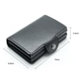 Miniatyrbillede 4 af 11: Dobbelt Anti-Tyveri Tegnebog RFID-NFC Sikker POP UP Kort Holder Brun Kaffe Brun
