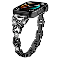 Miniatyrbillede 2 af 5: Rem til Huawei Watch Fit 3 med Rhinestone Dekoration, Butterfly Design, Rustfrit Stål Multicolor Style A