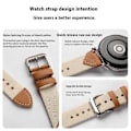 Miniatyrbillede 4 af 5: 18MM Læder Nylon Rem Til Huawei Watch GT 5 Pro 42m GT 5 41mm GT 4 41mm GT 3 42mm Kvinder Komposit Multicolor White Brown