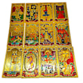 Miniatyrbillede 4 af 5: Nyt Plastik Rider Varmt Stemplet Guldfolie Tarot Eksklusivt Brætspil Spådomskort Til Samling Jewel box a
