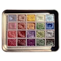 Miniatyrbild 1 av 5: 20 Färger Akvarellmålningsset, Metalliskt Akvarellfärgset, Glitter Akvarell Solid Färgbox, (2.3ML-A)