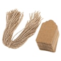 Miniatyrbilde 4 av 5: 100 stk Julegavemerker Bryllup Kraftpapir Gavemerker Prislapper Brun