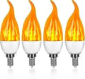 4-pak E14 3W LED Flammer Dekorative Lyseffekter med 3 Tilstande