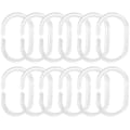 Miniatyrbillede 2 af 3: 12 stk. Gardin Clear Hooks Bruseforhæng Kroge Badeværelse Bruseforhæng Ring