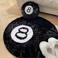 Miniatyrbillede 1 af 3: 8 Ball Tæppe 100x100cm Hvid Sort Tæppe Seje Tæpper Og Æstetiske Tæpper Til Soveværelse Stue-Yvan 1 x1cm