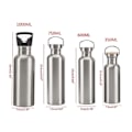Miniatyrbilde 5 av 5: Vannflasker Gjenbrukbar Bred Munn Rustfritt Stål Sportsflaske for Voksne 750ml Bamboo cover