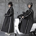 Miniatyrbillede 2 af 5: 2023 Vespa Regnsæt Herre/Mænd Lynlås Hætte Poncho Motorcykel Regntøj Lang Model Vandreponcho Miljøvenligt Regn Regnsæt sommer-Yvan Black1 xL