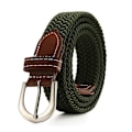 Miniatyrbillede 1 af 4: Elastisk stof flettet bælte, slidstærkt strækvævet bælte til unisex mænd/kvinder/unge green pinch tail
