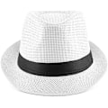 Pikkukuva 3 / 6: Unisex Fedora Hat Trilby Olkihatut Kesä Panama Ranta Aurinkolippis