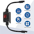 Miniatyrbillede 2 af 5: 12V Strømbryder, IP65 Vandtæt SAE Stik med LED-indikator, 14 AWG Kabel til Solpanel, L