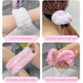 Miniatyrbilde 4 av 6: 4 par håndleddsvaskesett, mikrofiber håndleddsbånd for damer, myke håndleddsbånd, ansiktsvask håndleddsbånd spa håndkle