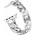 Pikkukuva 2 / 4: Yhteensopiva Apple Watch -ranneke 38/40/41 mm Hopea