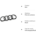 Miniatyrbillede 5 af 5: 273 mm Audi 82A071801 Grillplade, Ringe Black Edition Emblem Sort