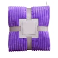 Miniatyrbillede 1 af 5: Stort Flanell Fleece Tæppe 100x150cm Polyester Blødt Behageligt Let Luksus Sengetæppe til Purple