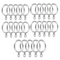 Miniatyrbild 1 av 4: 24-pack Metallgardineringar, 30 mm Inre Diameter För Gardinstänger, Stänger Och Draperi, Silver