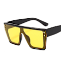 Miniatyrbillede 1 af 5: Solbriller Mode Solbriller Ét-stykke Solbriller Moderne Firkantede Par Solbriller C5 black frame
