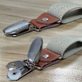 Miniatyrbillede 4 af 4: Elastisk seler med 4 clips Khaki Kaki
