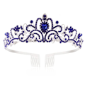 Pikkukuva 1 / 5: Kristalliriipus Kruunu Kampaus Kruunu Tiara Dark blue