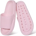 Miniatyrbillede 2 af 7: Cloud Sliders til kvinder og mænd, skridsikre badeværelses slippers til kvinder om sommeren, bløde flip flop pude sliders, platform pool sliders brusebadssko til indendørs Pink 1 5.5 to 6.5 UK