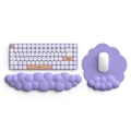 Miniatyrbillede 11 af 11: Cloud-formet håndledsstøtte og musemåtte sæt ergonomisk smertelindring søde skrivebordstilbehør skridsikkert sæt lilla Purple