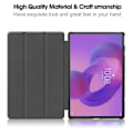 Miniatyrbillede 2 af 5: Til Lenovo Idea Tab Pro Etui Anti-Drop Læder Stand Tablet Cover Multicolor Grey