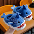 Miniatyrbillede 3 af 5: Børnesko Haj Slippers Bløde Varme Slippers Slip On Fluffy Sko Til Vinter Blue 22-23