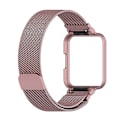 Pikkukuva 3 / 5: Xiaomi Redmi Watch 2 Lite -kellolle Milanese-magneettinen ranneke ja kellokotelo, vaaleanpunainen