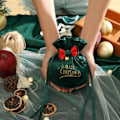 Miniatyrbillede 5 af 9: Fløjlspose med snøre - Smykkeskrin til julegaveindpakning, fødselsdagsfest, bryllupsgaver, slikpose - 12x15 cm Dark green - 2