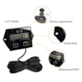 Miniatyrbillede 8 af 9: Motorcykel 2/4-takts Motor Tachotimer Timer Meter LCD Skærm Vandafvisende Bil Motor Båd Motorcykel Digital Tacho