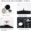 Miniatyrbilde 3 av 8: Avtakbare jeans-knapper 10-pakke Silver Perfect Fit Button Silver